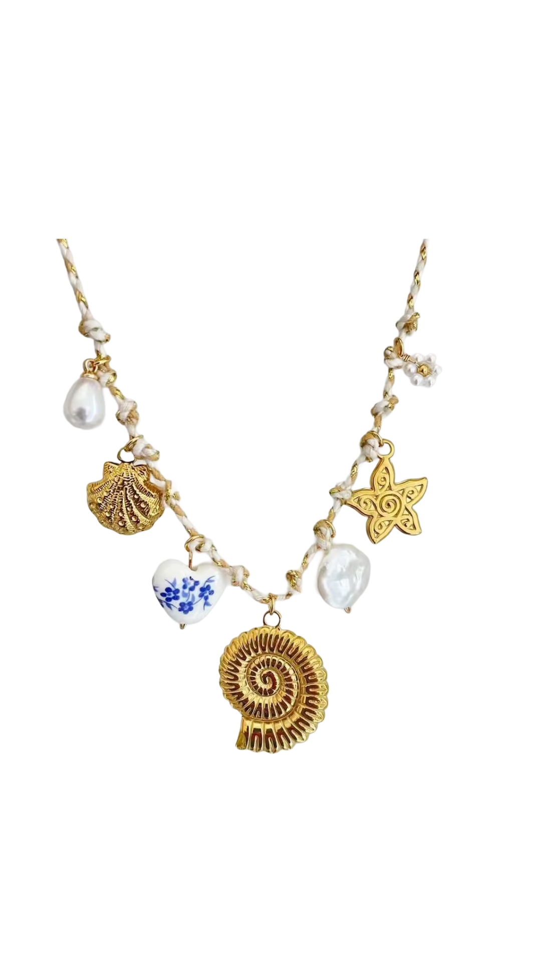 Shell White Ocean Rope Necklace 