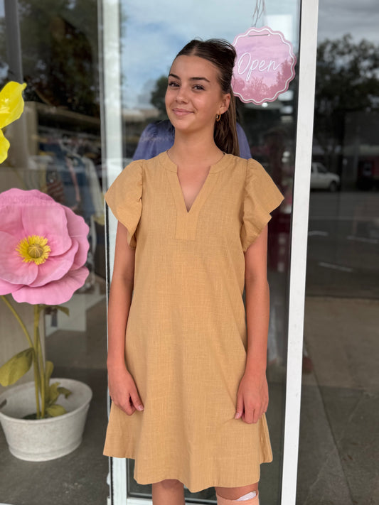 Mia Dress - Tan