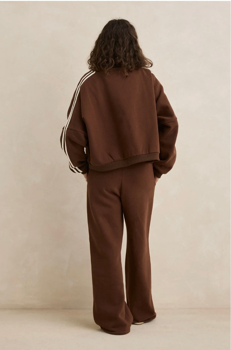 Contrast Sweatshirt - Brown