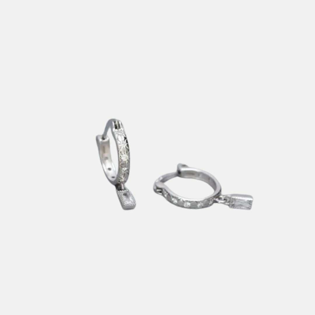 Baez Earrings: Silver