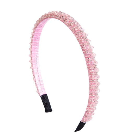Nova Embellished Thin Crystal Headband, Floss