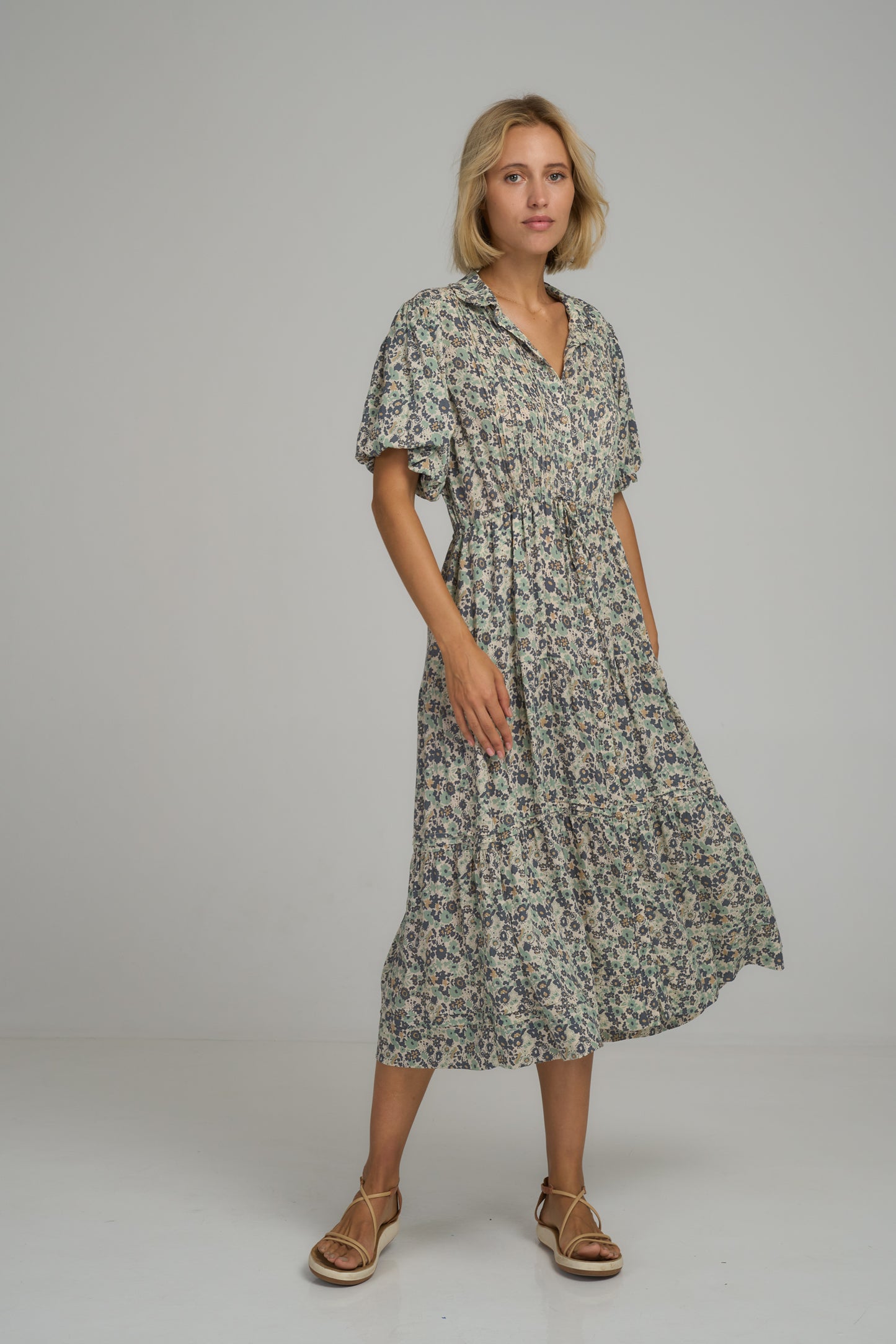 LEONA DRESS - Delphinium Blue Mint