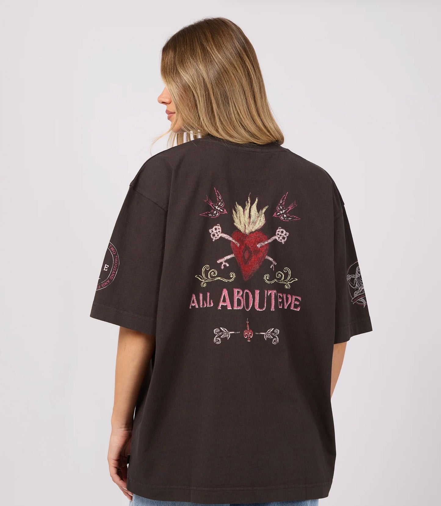AURORA OVERSIZED TEE WASHED BLACK