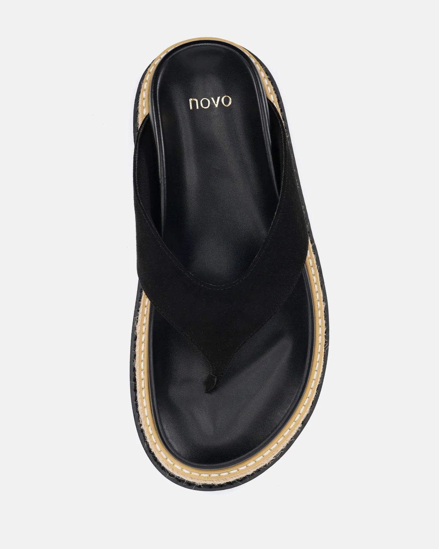 SPOIL BLACK SUEDE FLATFORM