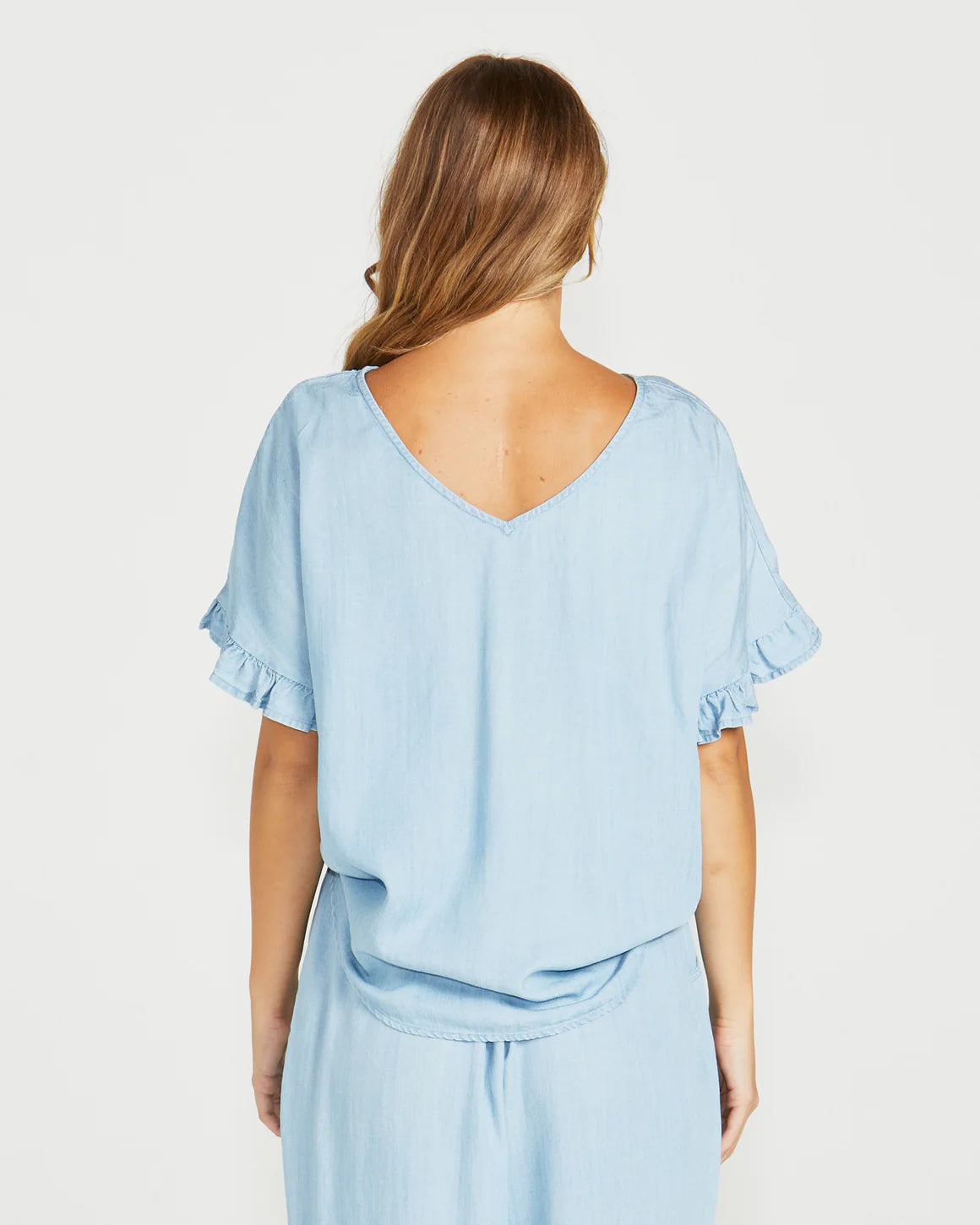 Davie Top - Chambray