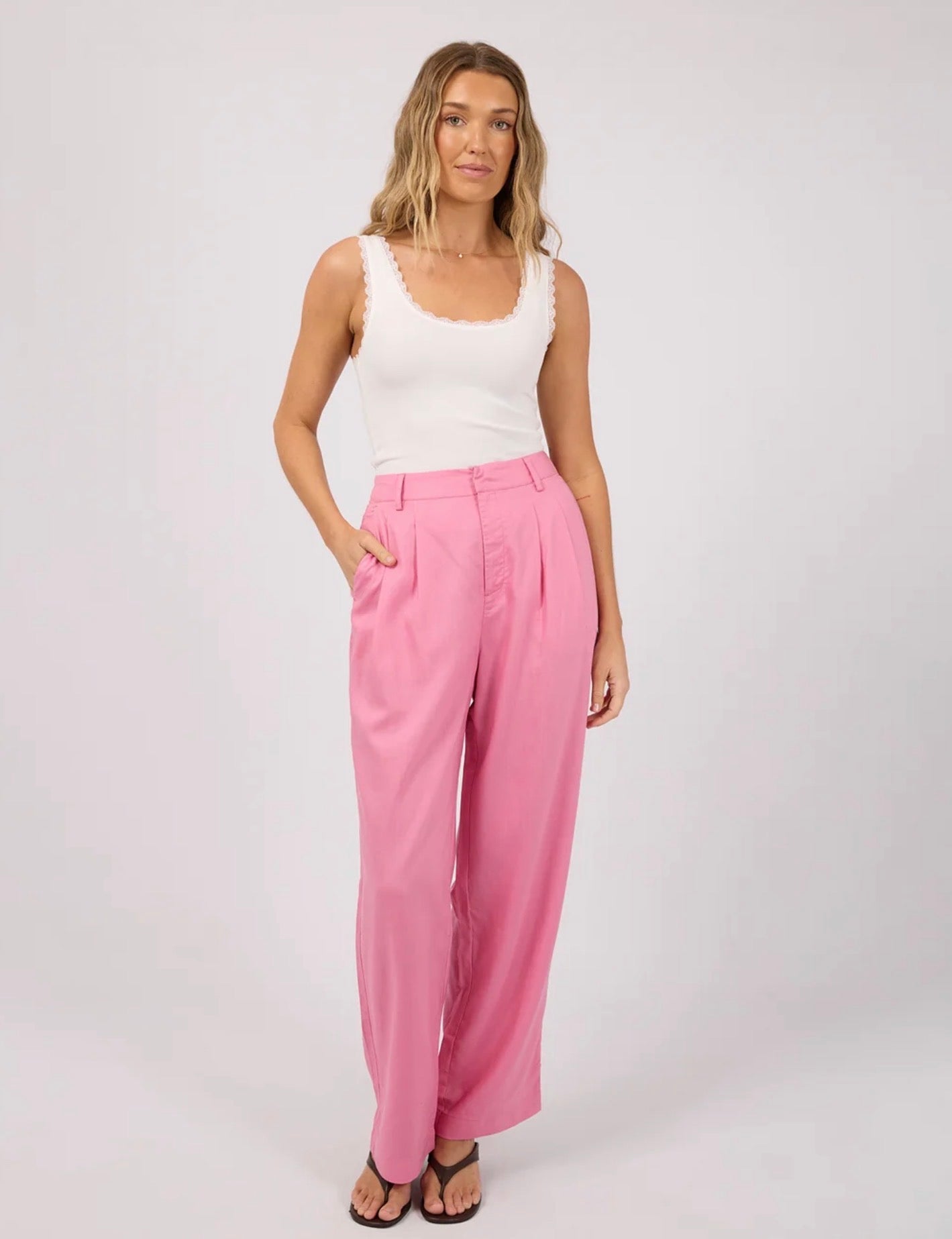 FERN LINEN PANT ORCHID