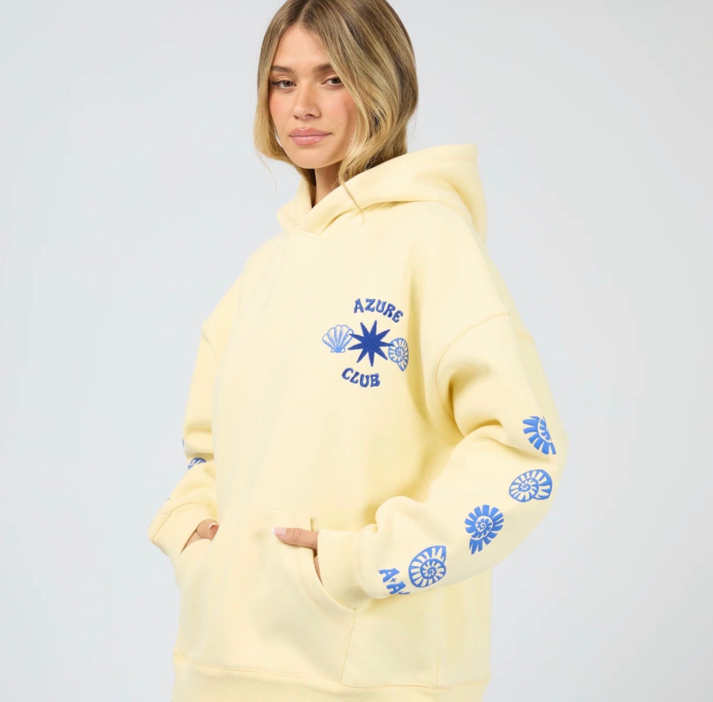 AZURE CLUB RELAXED HOODIE YELLOW