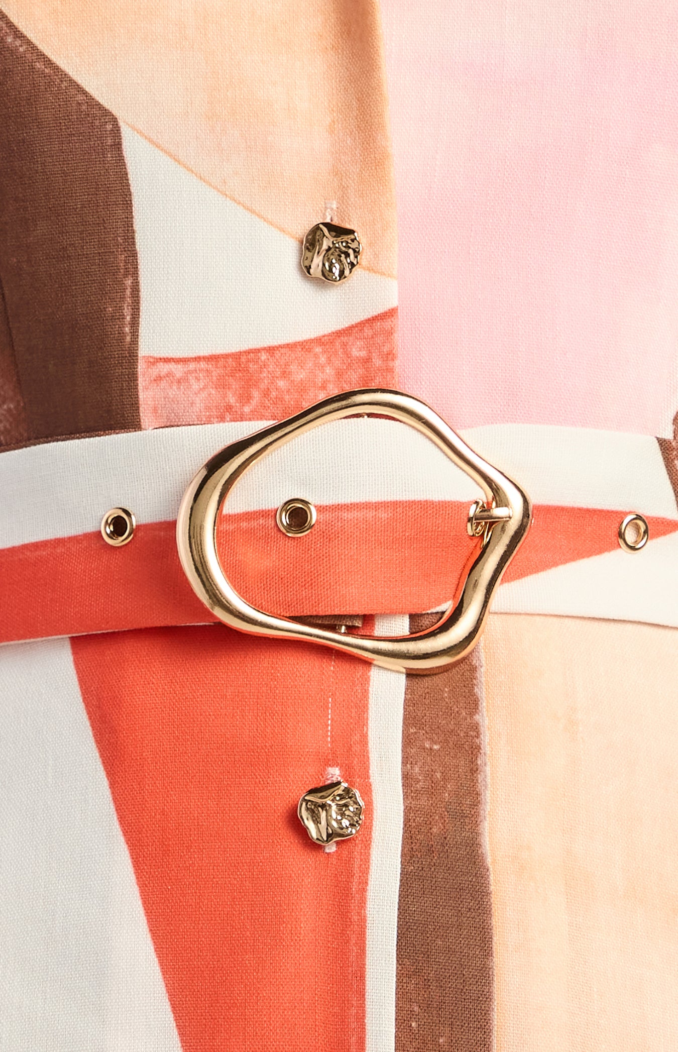 Ebony Midi Dress - Pink/Orange