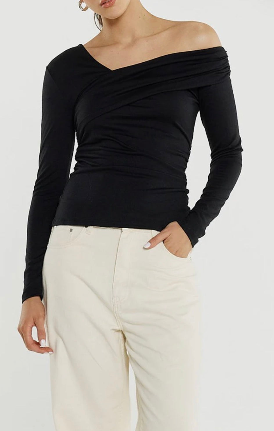 Tess Asymetric Top - Black