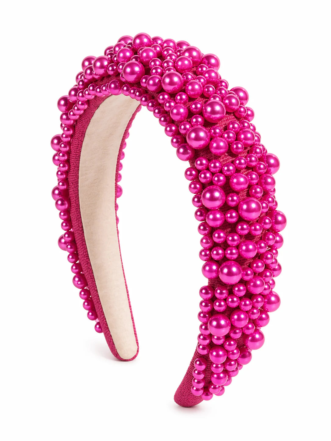 Blaire Hot Pink Pearl Beaded Headband