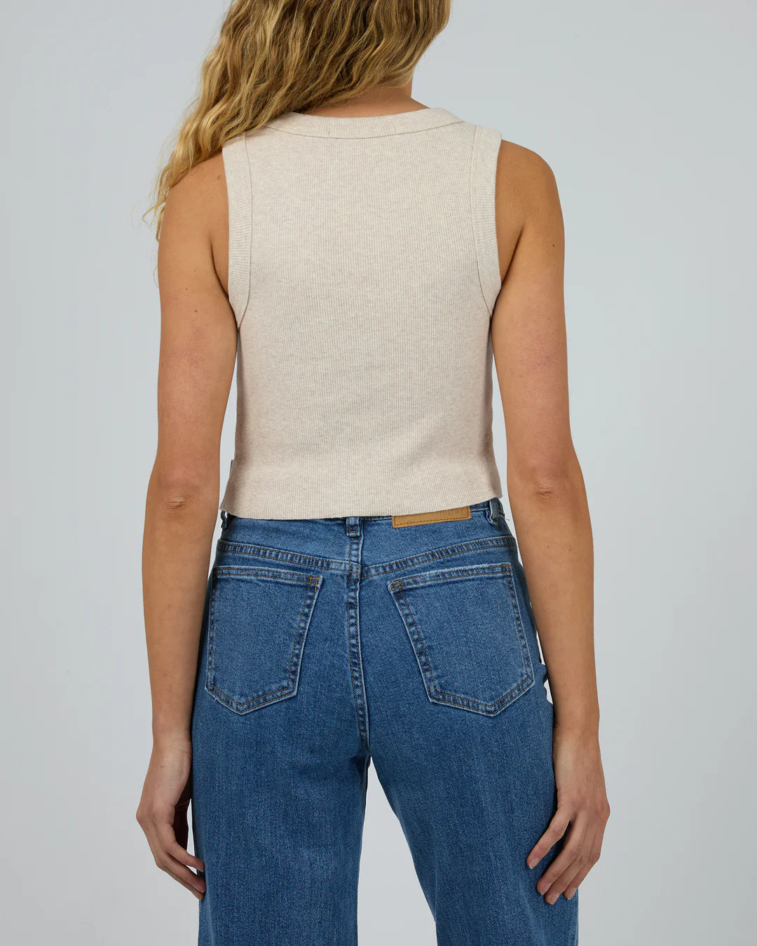 PIA CROP TANK OATMEAL