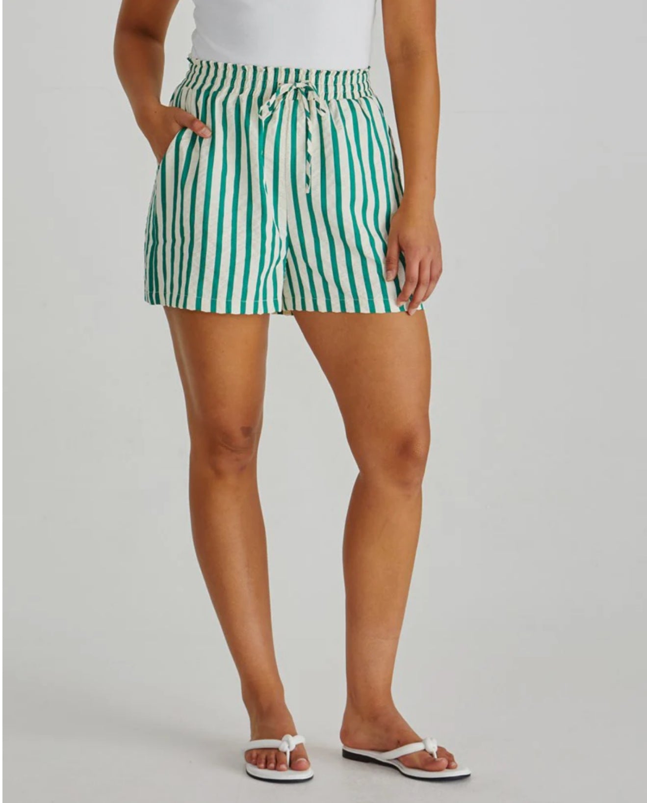 HENRI SHORT - GREEN STRIPE