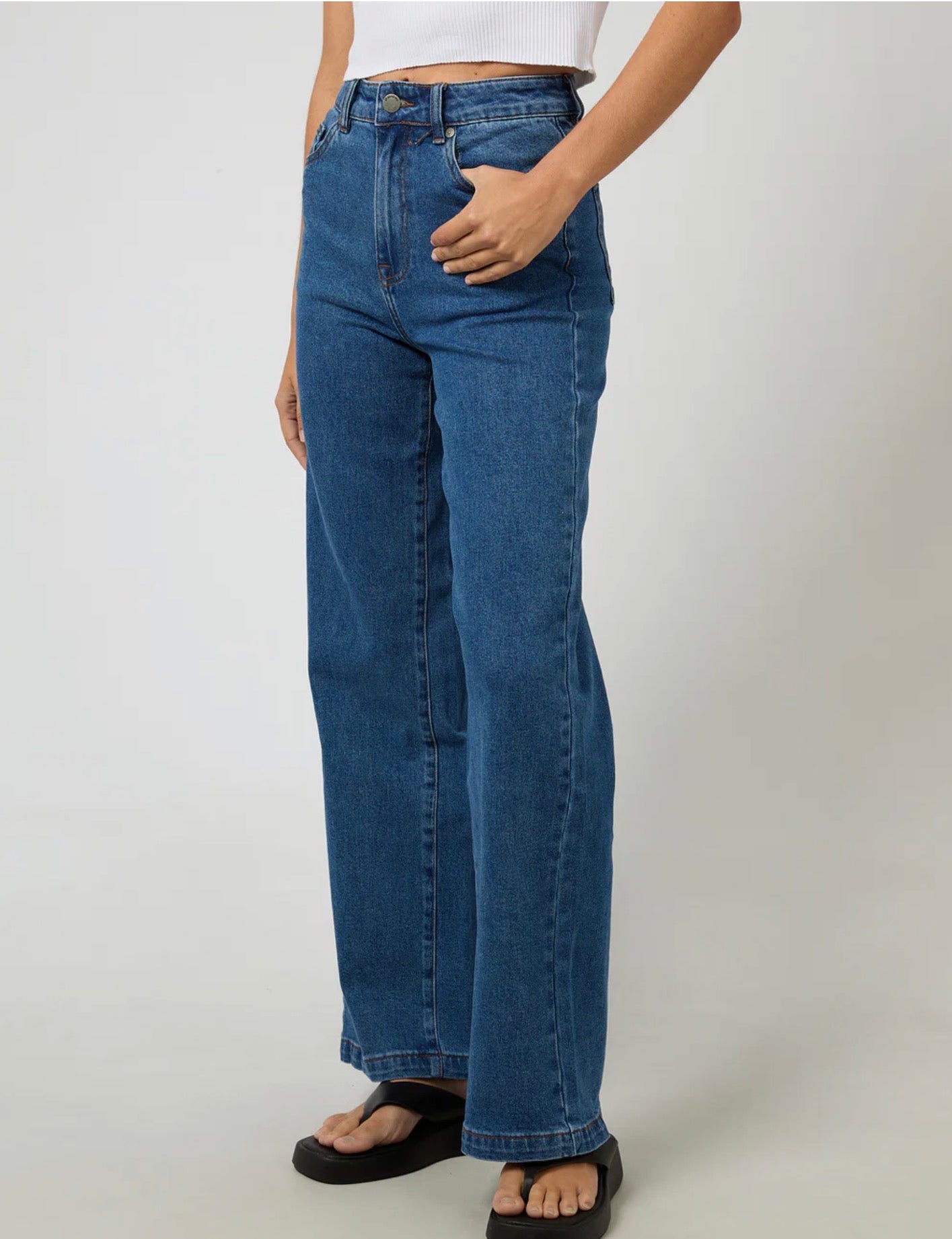 JACQUI WIDE LEG HERITAGE BLUE