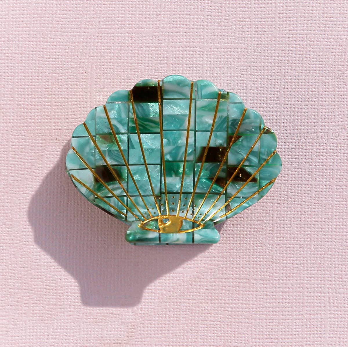 Teal Check Shell