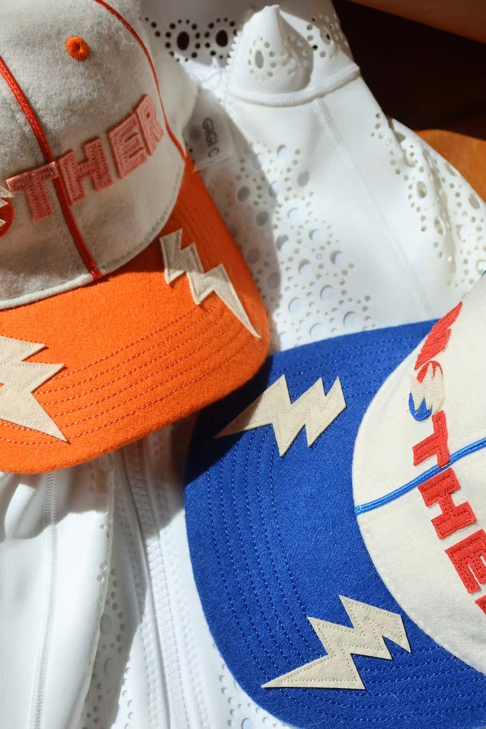 MOTHER Lightning Bolt Cap - Orange