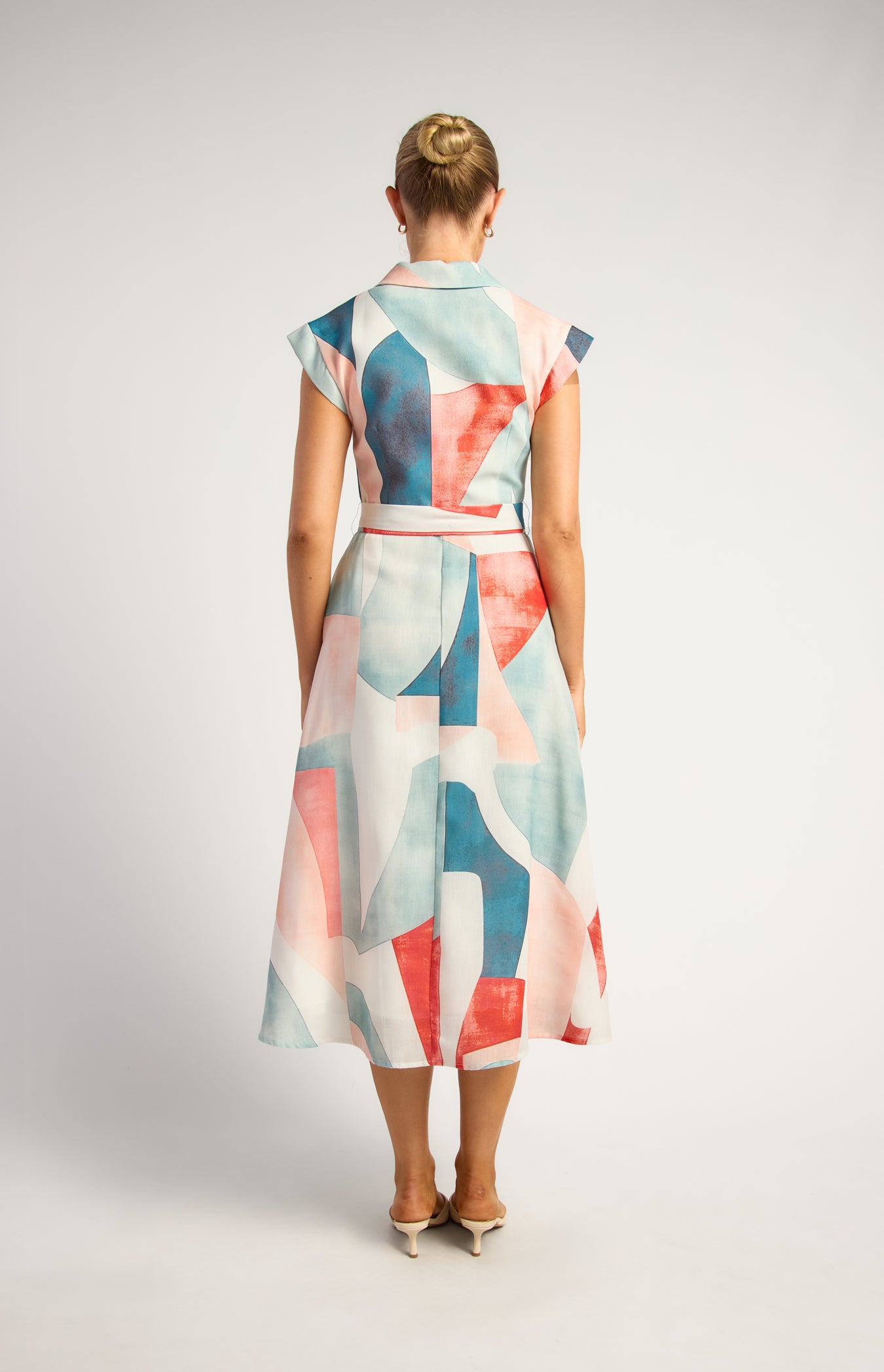 Ebony Midi Dress - Red/Jade