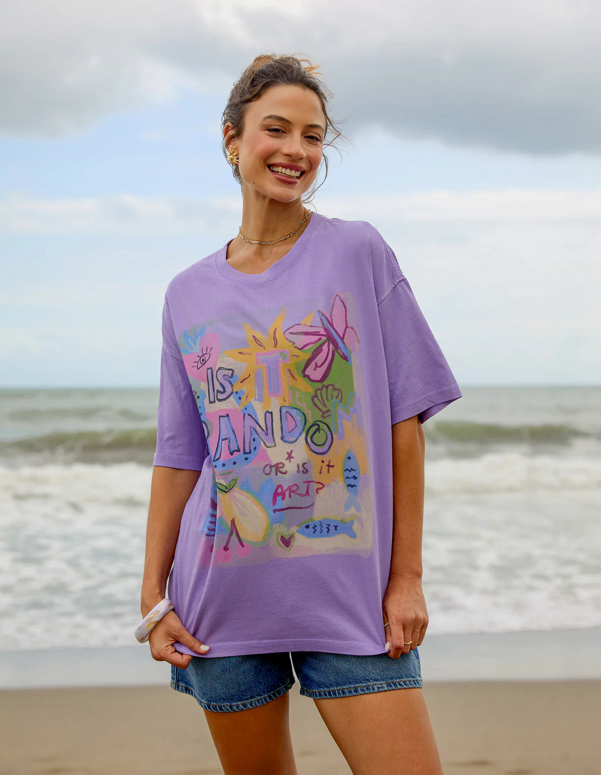 Random And Art Tee Lavender