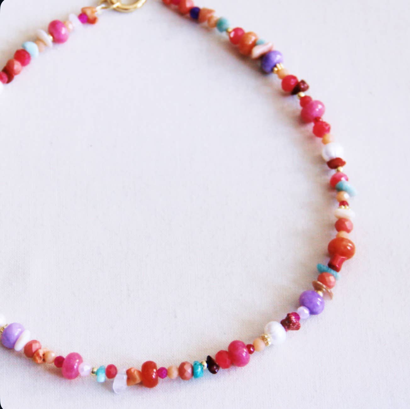 Mixed bead necklace - color mix