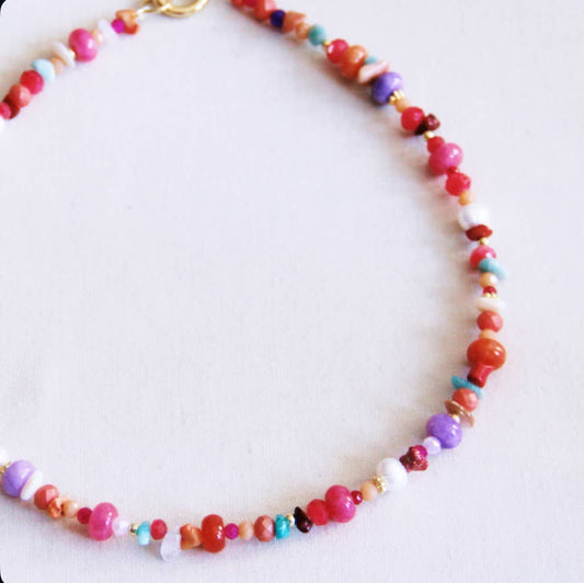 Mixed bead necklace - color mix