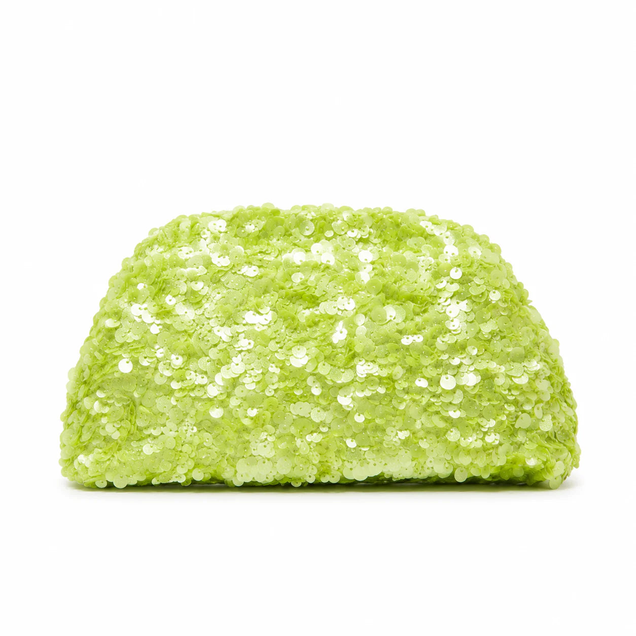Tara Sequin Soft Clutch - Lime