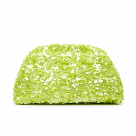 Tara Sequin Soft Clutch - Lime