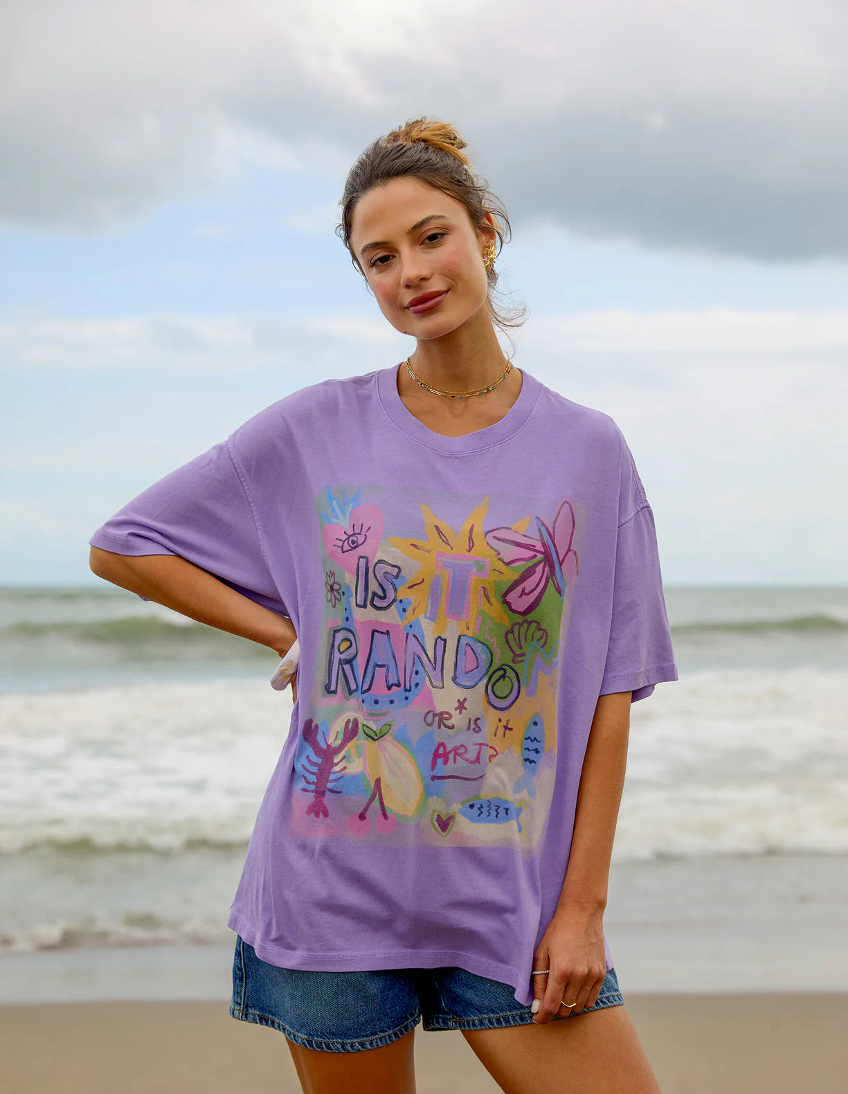 Random And Art Tee Lavender