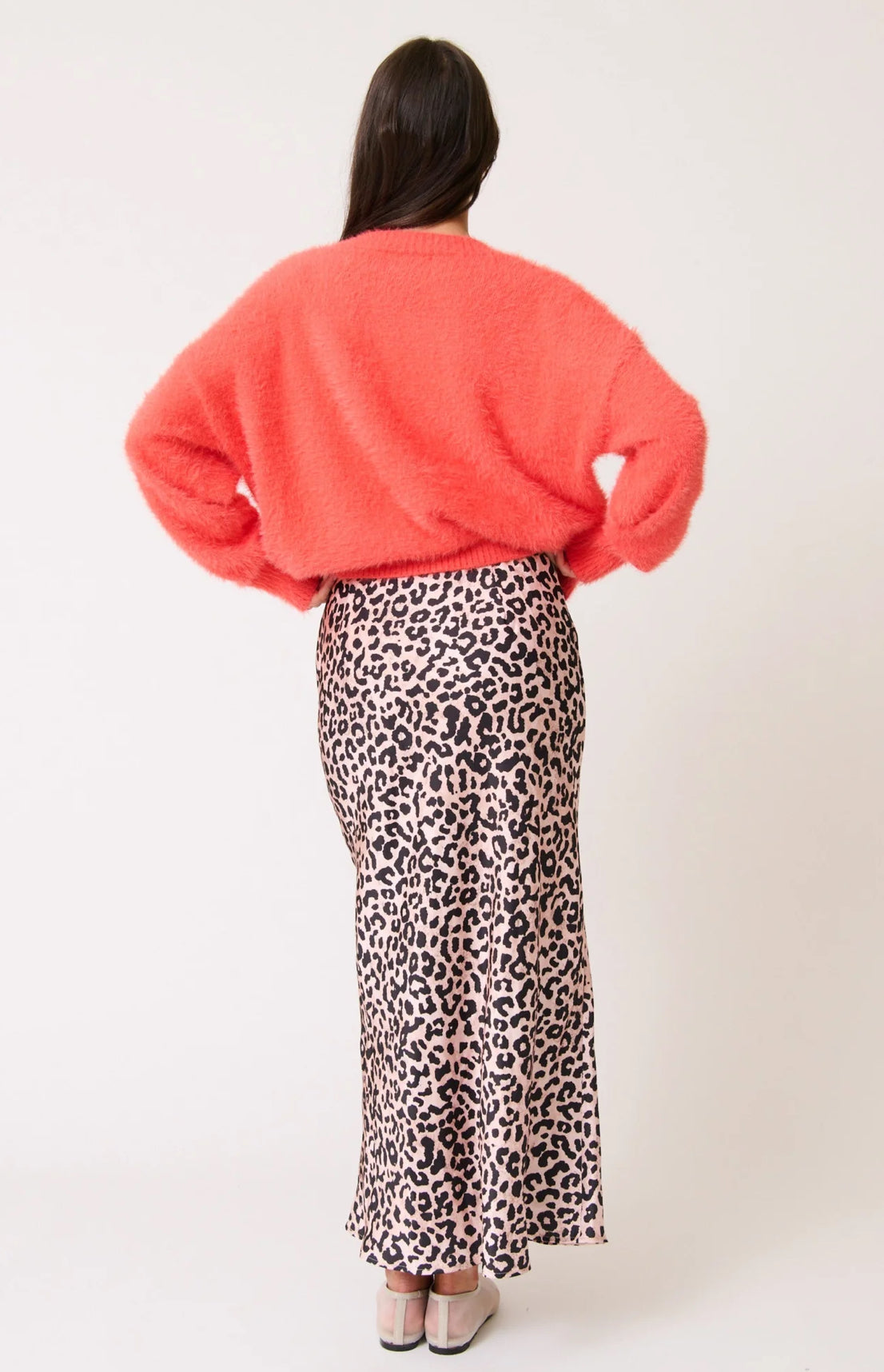 Millie Slip Skirt - Neutral Leopard