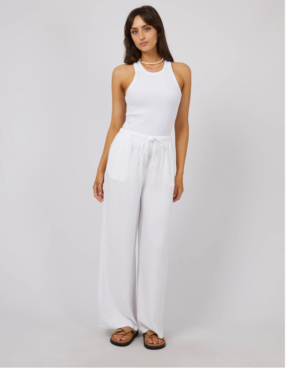 LUXE LINEN PANT - Vintage White