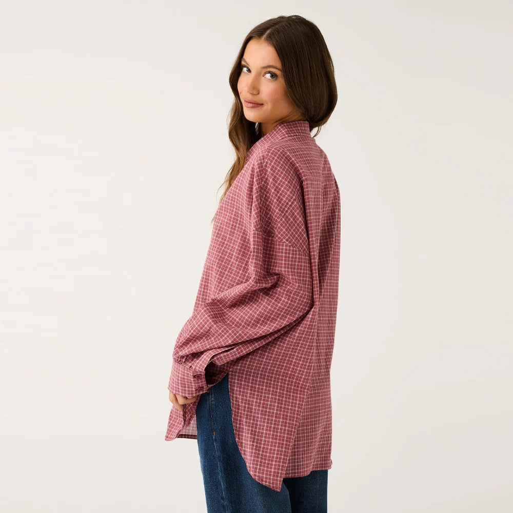 Darby Shirt - Mulberry Check