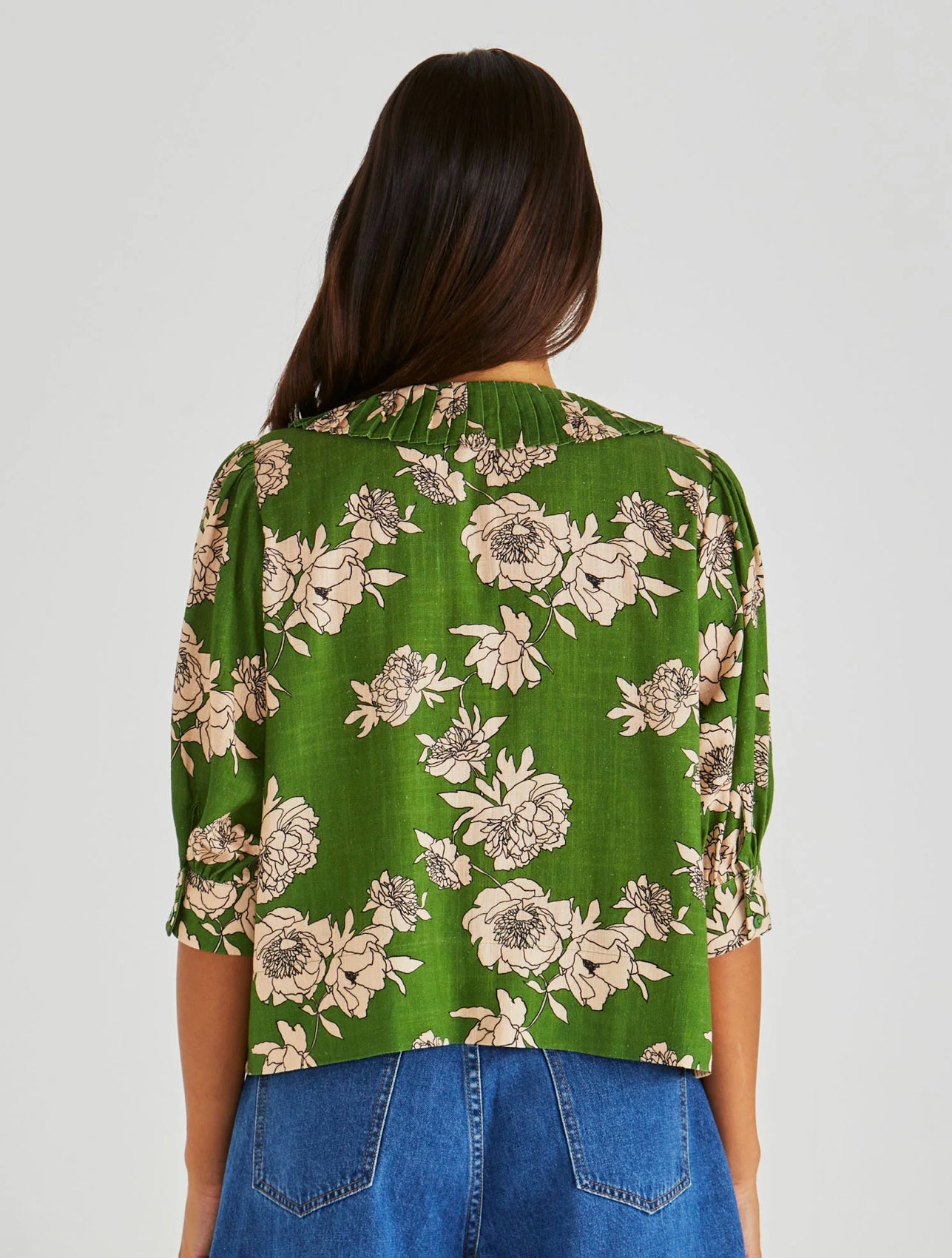 ANTONIE PLEATED BLOUSE - MOONFLOWER