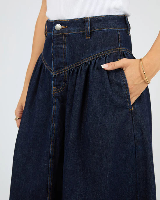 Arlo Maxi Skirt - Indigo
