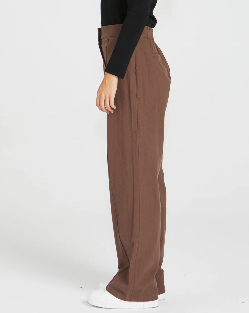 Roxy Tapered High Waist Pant - Chocolate