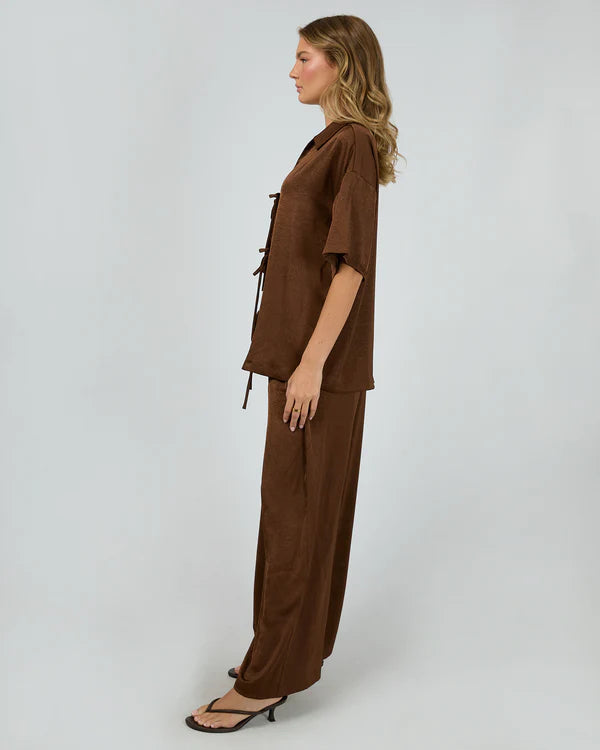 Gabriel Button Up Shirt - Brown