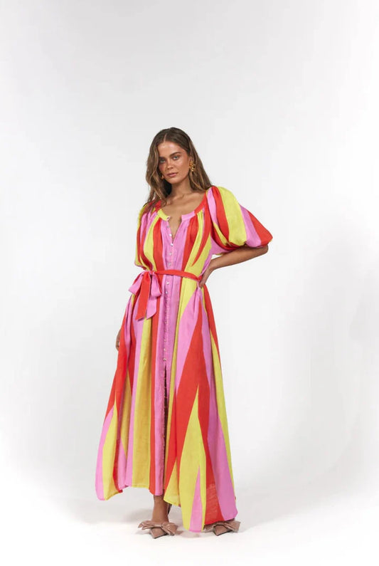 Camila Maxi Dress Candy Stripe