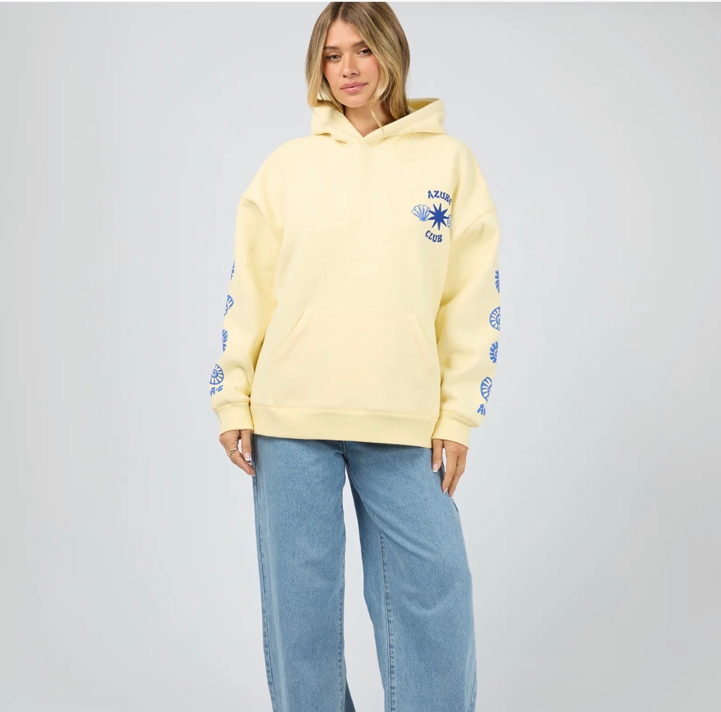 AZURE CLUB RELAXED HOODIE YELLOW
