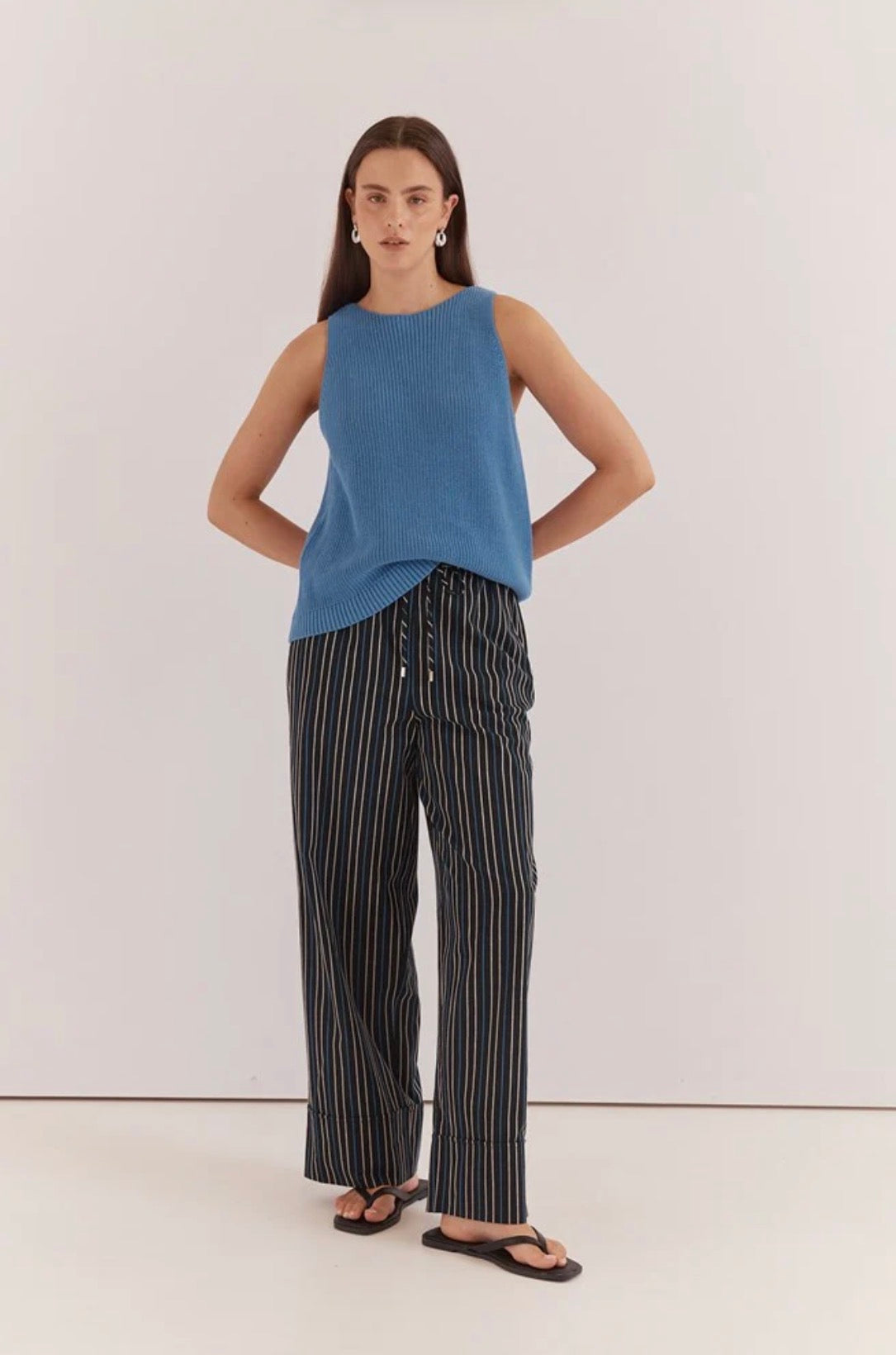 Kiani Knit Tank - Azure