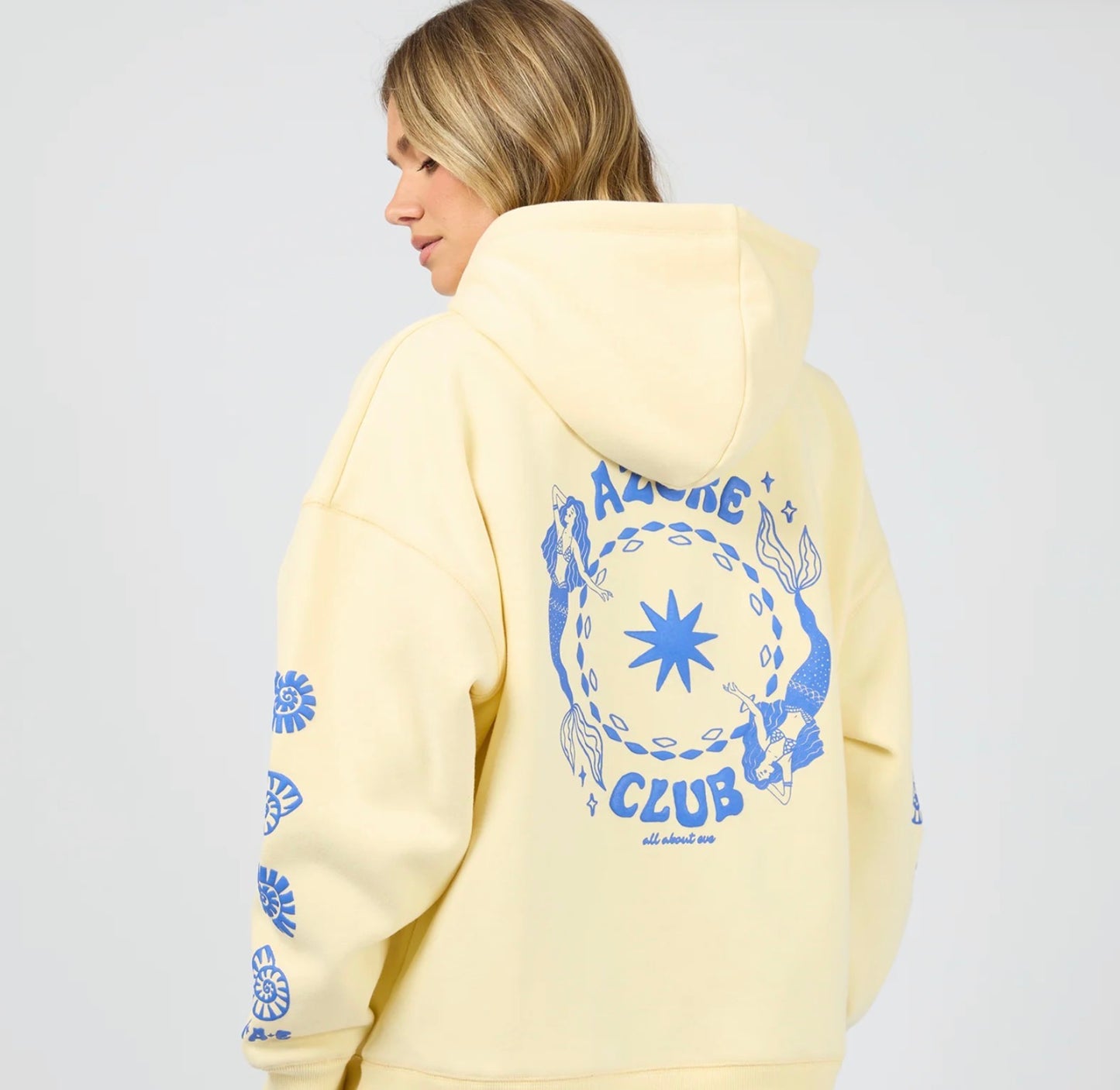 AZURE CLUB RELAXED HOODIE YELLOW