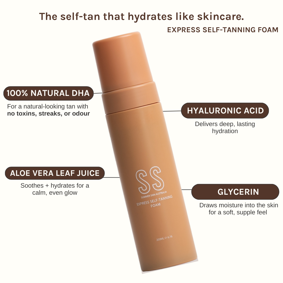 Express Self-Tanning Foam - Clean, toxin-free, hydrating 