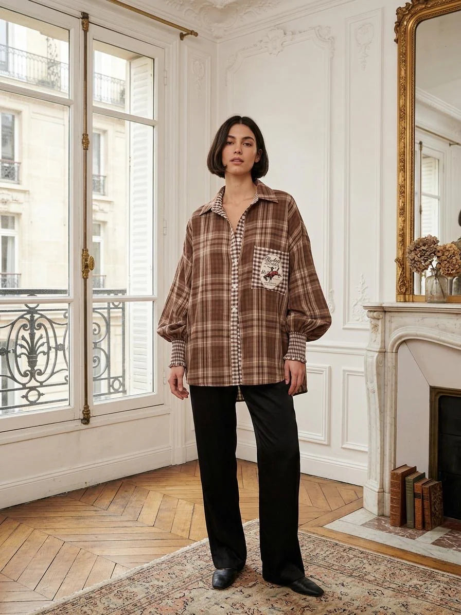 Nine Seven Eight Shirt - Brown