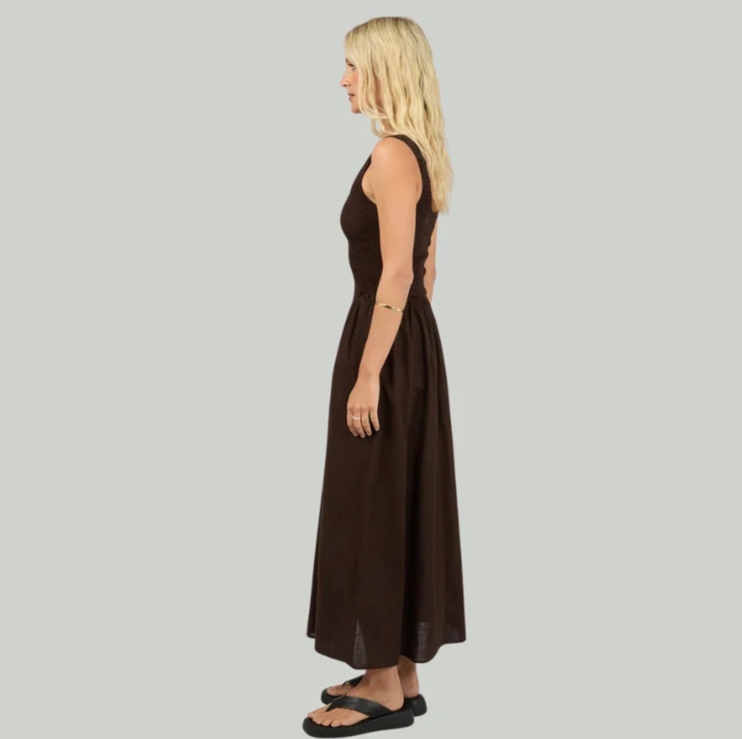 Essential Maxi Brown Dress