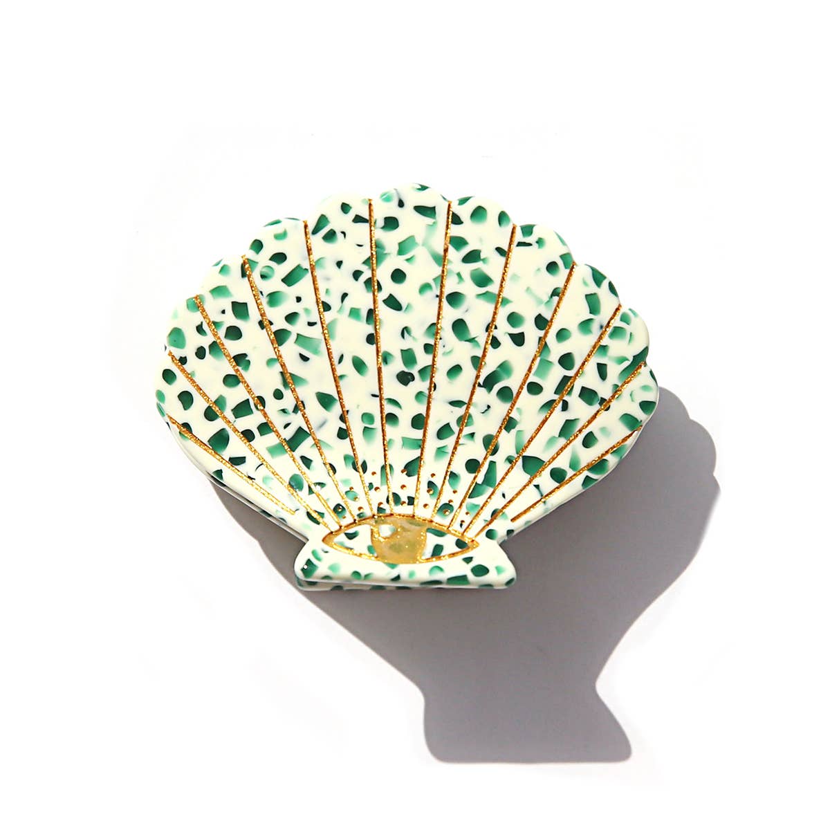 Green Terrazzo Shell