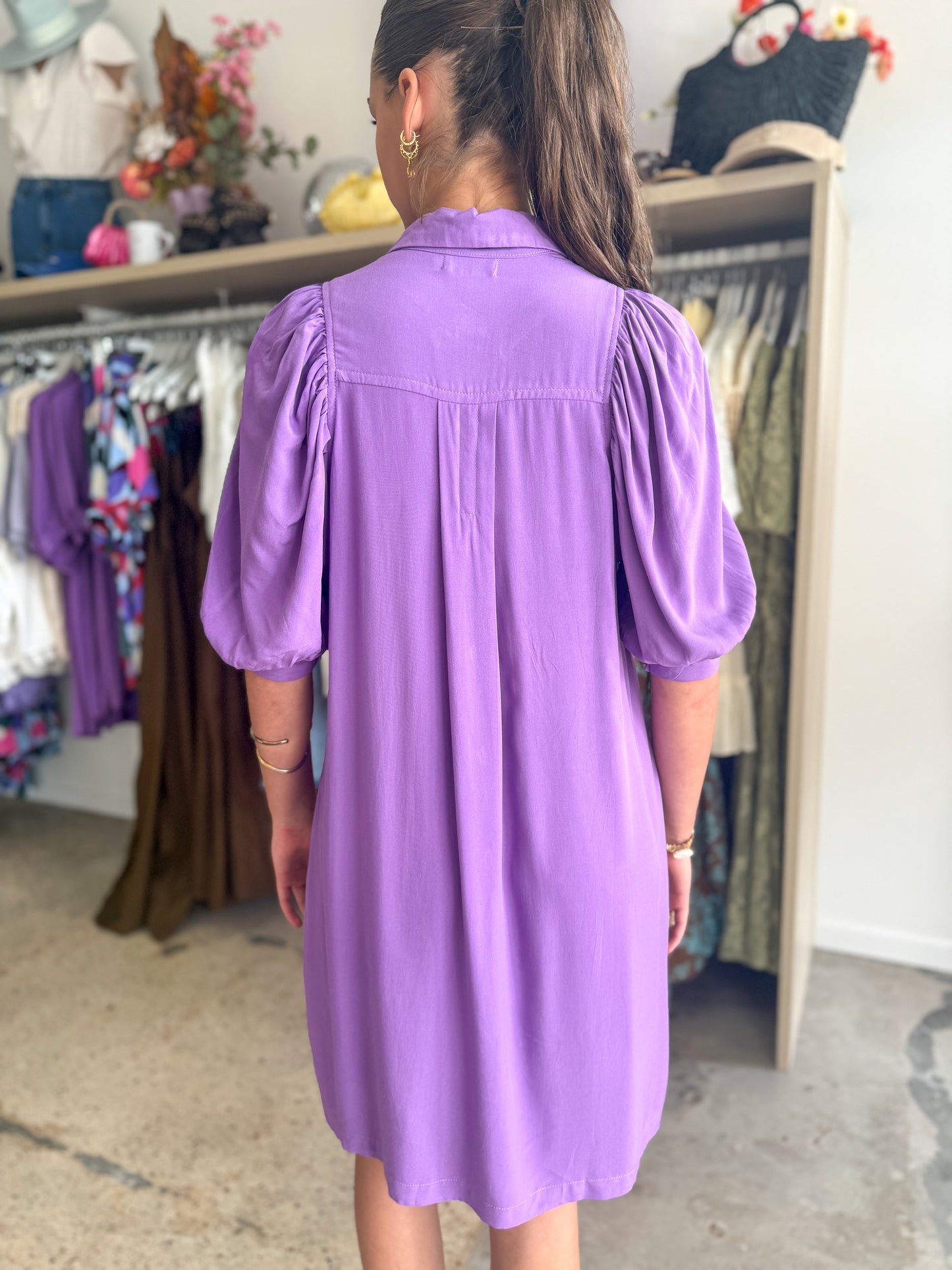 ADI Dress - Purple Rayon