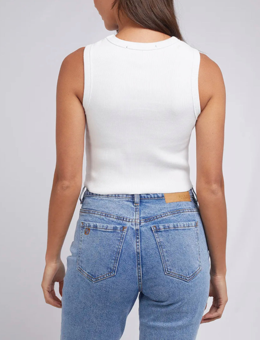 PIA CROP TANK - White