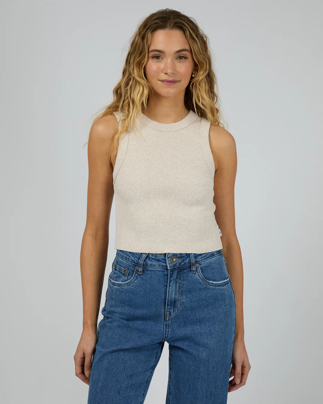 PIA CROP TANK OATMEAL