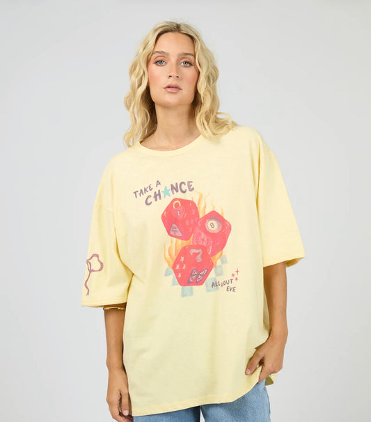 SNAKE EYES OVERSIZED TEE YELLOW