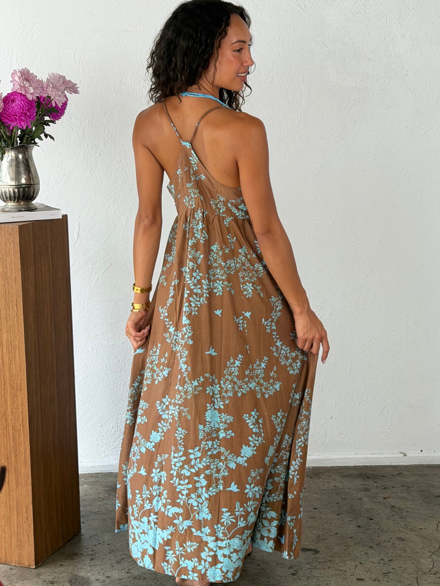 Madds Maxi Dress - Toscano Choc/Turqouse