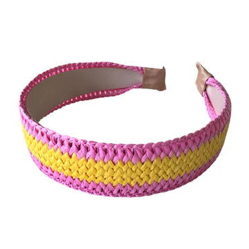 Zimm Weave Headband - Yellow&Pink