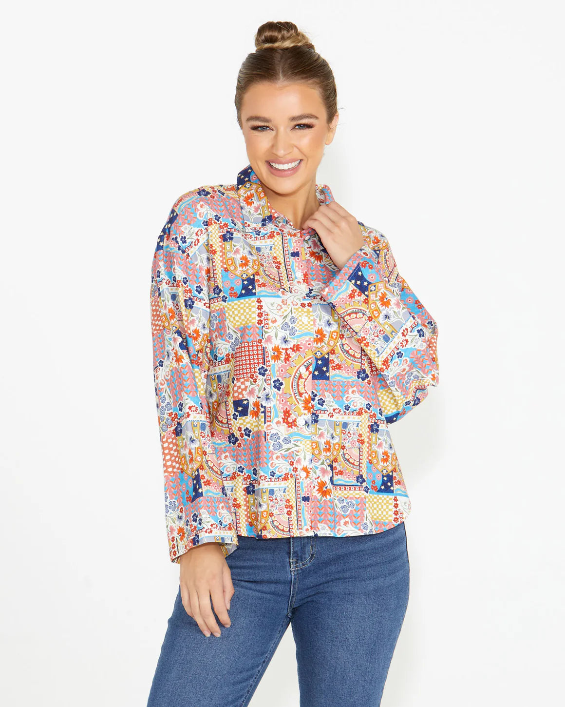 Bridie Shirt - Patchwork Floral