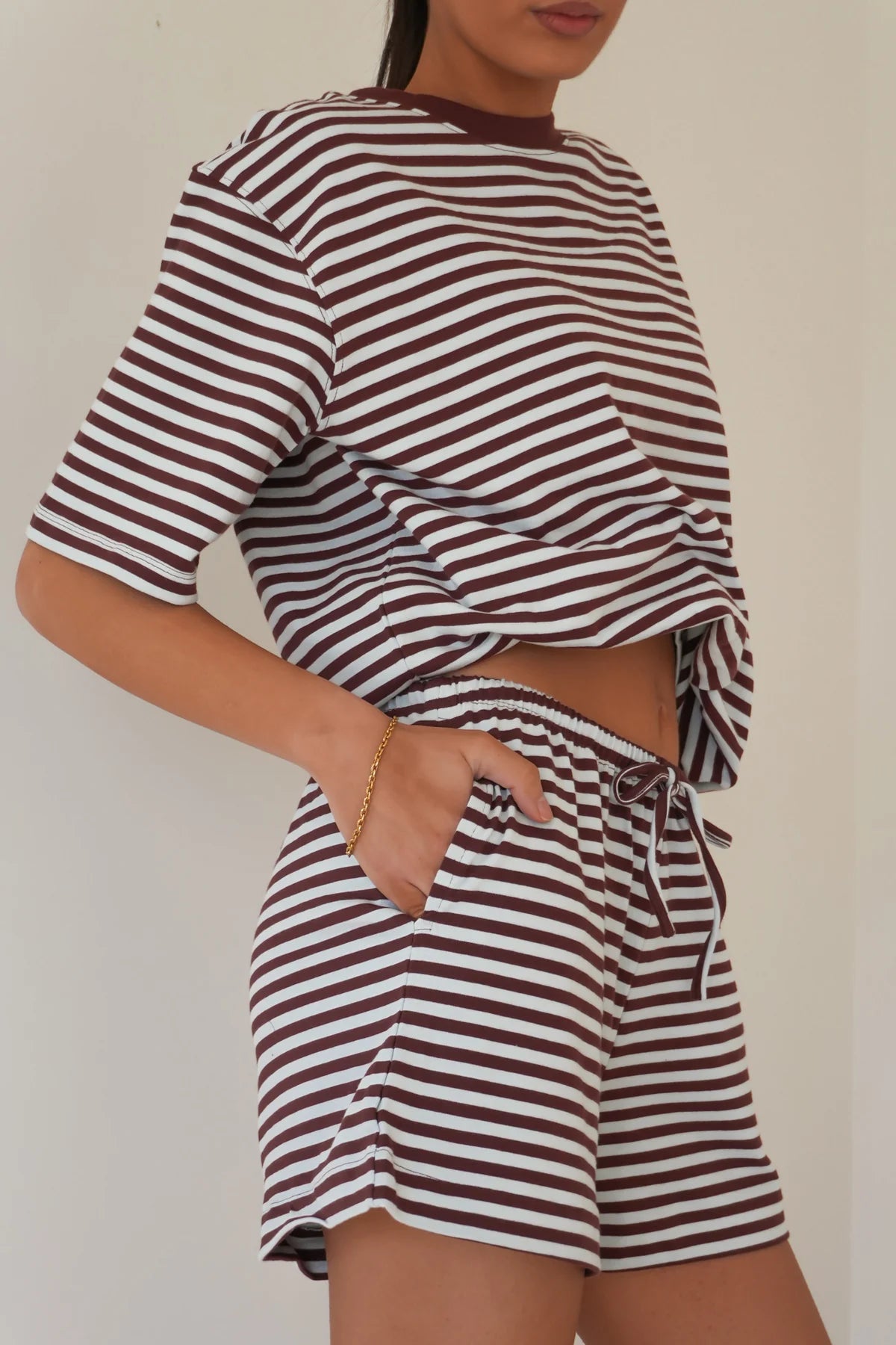 STRIPE SHORT SLEEVE TEE LIGHT BLUE