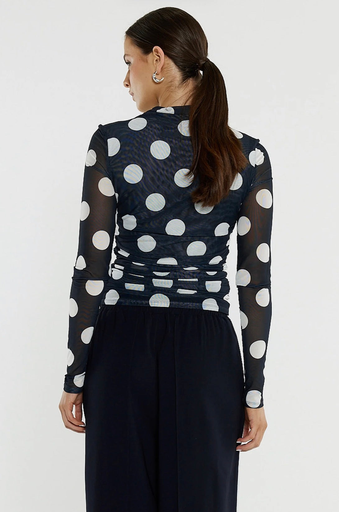 Pammie Seamed Mesh Top